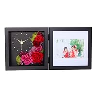 Amazon.co.jp: プリザーブドフラワーフォトクロック Arvo 【オリジナル