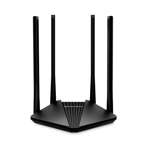 Mercusys MR30G Router Ethernet Wi-Fi Dual Band AC1200 Wireless, Porta Gigabit, MU-MIMO, Supporto IPTV, IPv6, 802.11ac, Rete Ospiti, Installazione Semplice, 4 Antenne Esterne a 5dBi, WPS