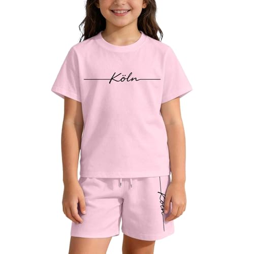 Ensemble décontracté enfant unisexe manches courtes, tenue streetwear ample coton 4-12 ans