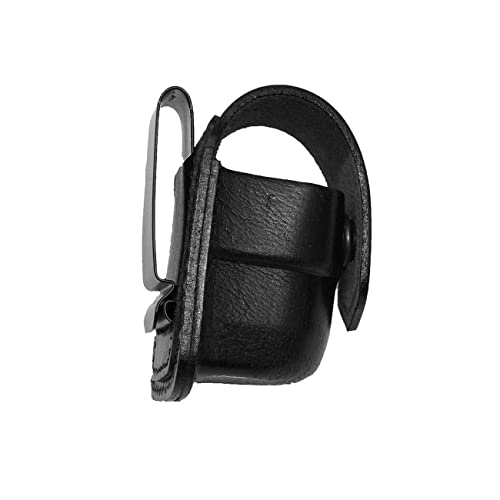 Koltster Alsm2037 Two Single Speedloader Carrier/Case/Pouch With Belt Clip For Smith&Wesson Genuine Leather Handmade! (Black) #TOP4