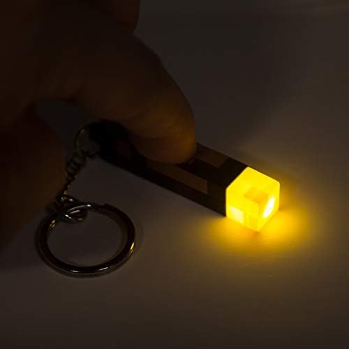 Erik JX8114 Keyring with Minecraft Torch Light, Multi-Coloured, 5.7cm