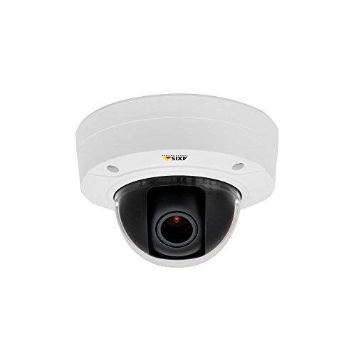 Caméra Axis P3215-V pour stopper les failles de sécurité intérieures via dôme IP filaire blanc