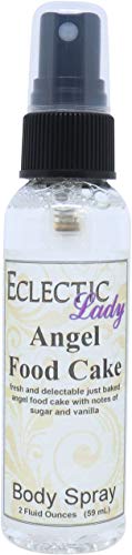 Eclectic Lady Angel Food Cake Body Spray, Double Strength, 2 ounces, Body Mist for Women with Clean, Light & Gentle Fragrance, Cologne with Soft, Subtle Aroma For Daily Use