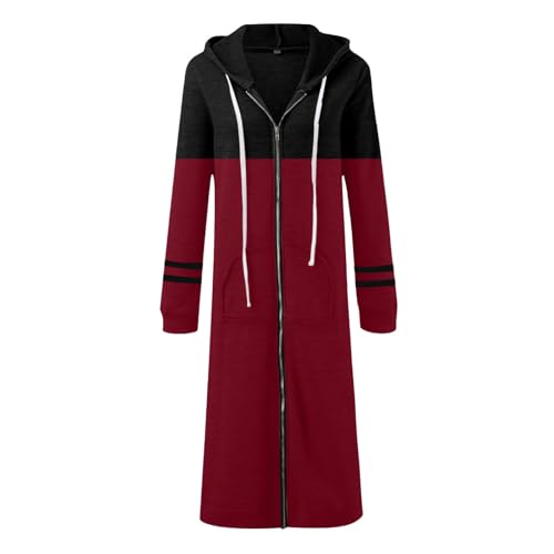 Long Hoodies for Women Zip Up Oversized Fleece Tunic Sweatshirts Casual Long Sleeve 2025 Fall Hoodie Jacket Coat3