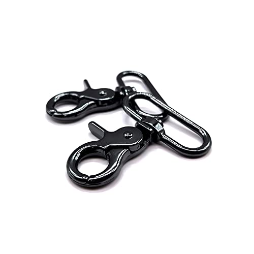 Goyunwell 1-1/2 inch Swivel Lobster Clasp 1.5 inch Swivel Snap Hooks Black