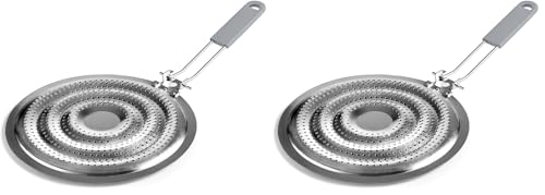 IBILI - Diffuseur pour gaz, Acier étamé, Conception adaptée pour les cuisinières au gaz (Lot de 2)