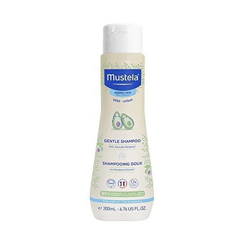 Gentle Shampoo, Suave e Não Arde os Olhos, Mustela Bebê, Azul, Médio/200 ml