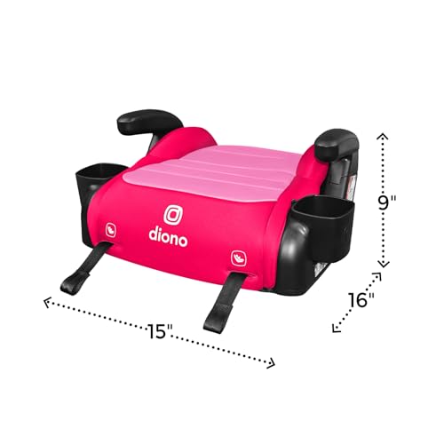 Image of Diono Connect3 RXT Backless Booster, Pack of 2, Slim Fit 3-Across in Many Mid-Sized Sedans and SUVs, for Children from 40-120 lbs., Lightweight with Latch connectors, Pink Cotton Candy