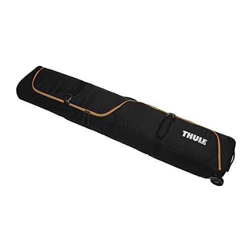 Thule Roundtrip Ski Roller Bag, Black/Wood Thrush, 192cm
