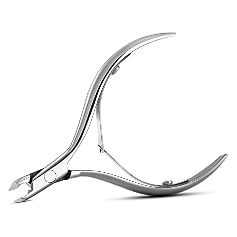 FVION Cuticle Nippers 3mm Jaw - Small Size Cuticle Cutter Extremely Sharp Cuticle Scissors Trimmer, Cuticle Clippers Rockhard Slight Pointed Blade Manicure Tools Cover
