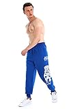 Coole Sweatpants in schwarz Raff&Taff Herren Jogginghose Bodyguard Bulldog Coole Lässige Sporthose Freizeithose (Royalblau, 7XL)