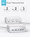 Anker Nano Charging Station(100W Max), 7-in-1 USB C Power Strip for iPhone 16/15/14 and MacBook Air/Pro, 5ft Thin Cord,3AC, 2USB A,2USB C,Power Delivery Desktop Accessory for Home&Office(White)
