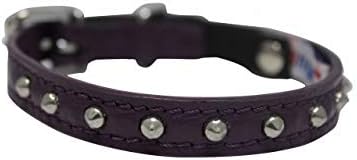 Angel 21915 Studded Cat Collars Collar, Purple, 10
