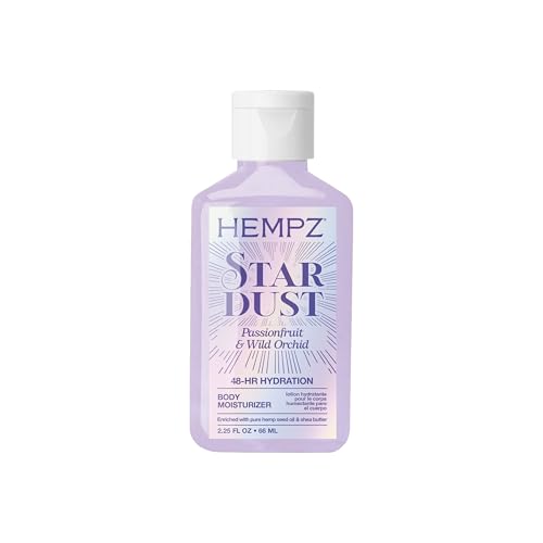 Hempz NEW Mini Star Dust Body Lotion, Iridescent Glow Shimmer, Passionfruit and Wild Orchid,...