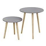 couchtisch rund schwarz holz SUPER EINFACH, EINFACH SUPER: Um diese Sofatische (Großer Tisch: Ø 45 cm, Höhe 50 cm; kleiner Tisch: Ø 35 cm, Höhe 35 cm) aufzubauen, müssen Sie einfach nur die Tischbeine mit der Tischplatte verschrauben - ganz ohne Werkzeug!