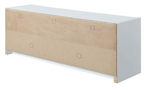 Convenience Concepts Newport Marbella 60 inch TV Stand with Cabinets and Shelves Home_Furniture_and_Decor, unspecified, White - Image 5