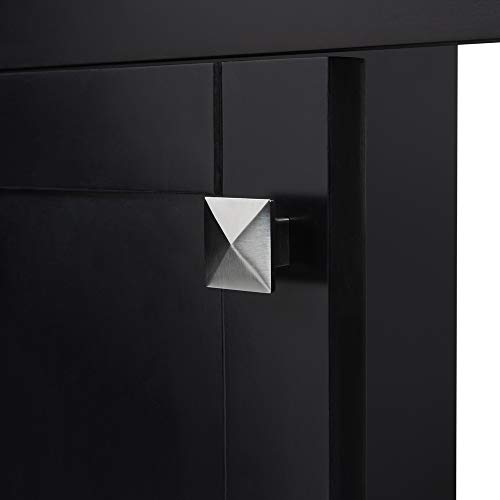 Ariel Bathroom Vanity 55" Inch With Pure White Quartz Countertop And Rectangle Sink In Espresso | 2 Soft Closing Doors | 9 Full Extension Dovetail Drawers | With Backsplash | No Mirror #TOP7