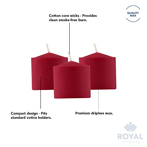 image for Royal Imports Votive Candle, Unscented Red Premium Dripless Wax, Box o