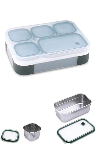 Lunch Box 1000 ML (Sızdırmaz, Karışmaz 5 Hazneli) Yeni Nesil Sefer Tası -FFLBOX40097