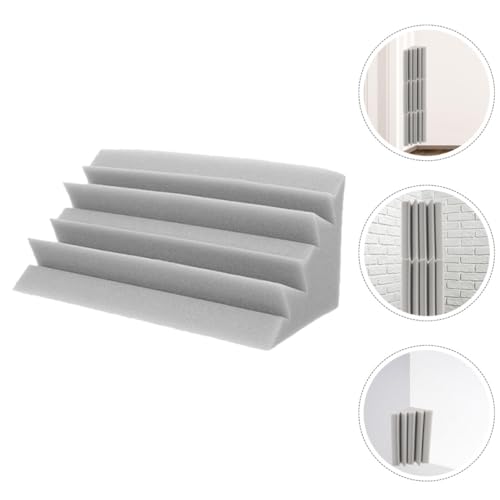 6pcs paneles trapeadores de graves retardantes de llama grises para aislamiento acústico, 12x12x24cm, para Ktv, estudio, teatro y sala de grabación miniatura 7