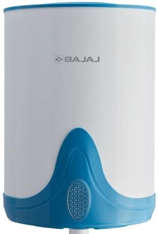 Bajaj Soleiza (150889) 10 L Storage Vertical 2000 Watt Water Geyser, White & Blue | Enamel Coated Steel Tank | Swirl Flow Technology