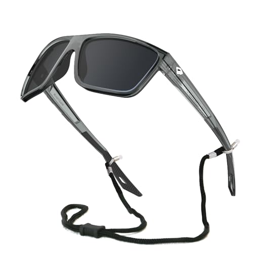 TOREGE Mens Women Sunglasses Polarized Sports UV Protection Wraparound Lightweight Sunglasses for Fishing Golf Driving Baseball NAUTILUS (C17)