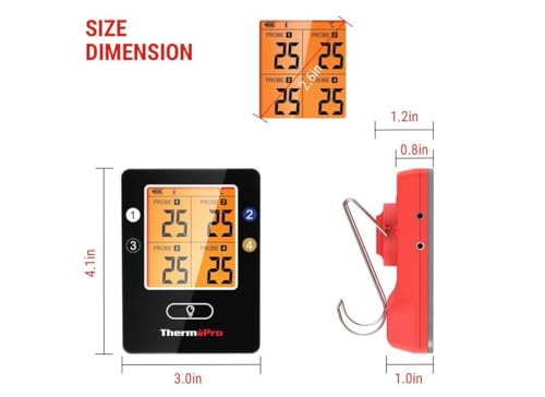 ThermoPro TP25W LCD Bluetooth Enabled Grill/Meat Thermometer - Image 3