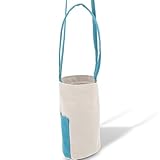 SHINEOFI Bolsa Bandolera para Botella de Vidrio Pequeña, Funda Protectora de Tela Correa Ajustable, Reutilizable y Ligera para Transporte y Almacenamiento de Taza de Café, Uso Exterior