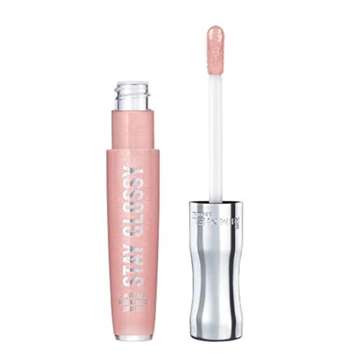 Rimmel Stay Glossy Lip Gloss - Non-Sticky and Lightweight Formula for Lip Color and Shine - 110 Dorchester Rose, .18oz