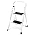 Delxo 2 Step Stool?2 Step Folding Step Stool with Handgrip, Lightweight But Heavy Duty 2 Step Ladder Multi-Use for Household, Kitchen and Office Portable 2 Step Steel Ladder 330lbs White (2 Feet)
