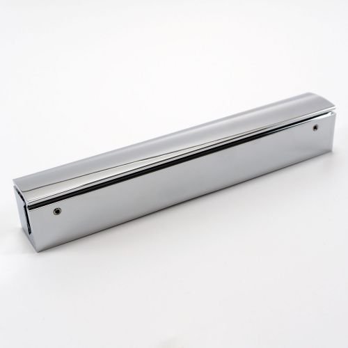 Preisvergleich Produktbild Klemmbefestigung Schiene 180 mm Messing chrom, Klemmschiene, Glashalter, Spiegelhalter, Schilder Befestigung