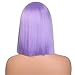 ENTRANCED STYLES Purple Wig Straight Bob Hair 12 Inch Synthetic Lavender Wigs for Women Colorful Cosplay High Temperature Heat Resistant Wig