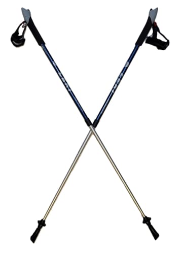 LEKI Nordic Walking Instructor Fully Adjustable Walking Pole 100-130cm Dark Blue