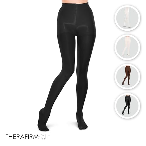Image of TherafirmLIGHT Women's Support Tights - 10-15mmHg Compression Stockings (Cocoa, Medium)