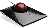 Original Premium Qualität Kensington SlimBlade Trackball – Kontrollkugel – Rechts- und Linkshänder – Laser/Optisch – 4 Tasten – kabelgebunden – USB – Rubinrot Silber metallic K72327EU
