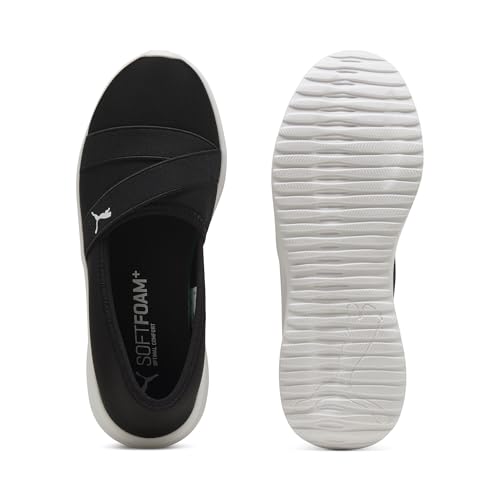 PUMA Women's Adelina 2 Sneaker Ballet Flat, Black White, 64