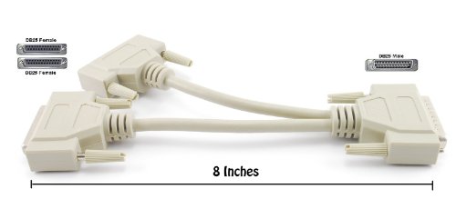 Cablesonline 8 Inch Db25 Parallel Male/Dual Female Y-Splitter Printer Cable (Ys-005) #TOP1