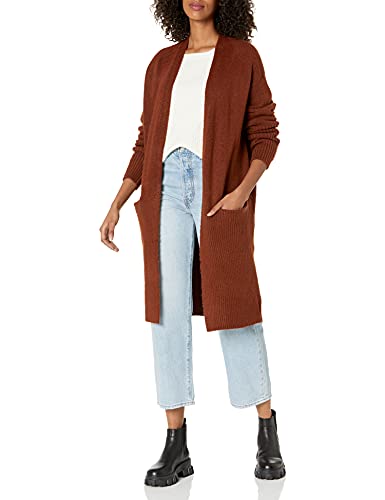BB Dakota by Steve Madden Women s What s The Stitch Cardigan Sweater, Cognac, Small