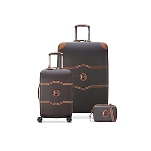 DELSEY PARIS Chatelet Hard+ Hardside Luggage with Spinner Wheels, Chocolate Brown, 2 Piece Set 21/Backpack, Chatelet Air 2.0 Hardside Luggage with Spinner Wheels