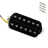 Phrilam Pro HH High output Alnico 5 Features 12 fixed pole-pieces Humbucker Bridge Pickup 16K for Electric Guitar, Black