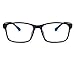 Unisex Glasses Frame Fashion Bright Black Rectangle Full Frame Decoration Prescription Glasses