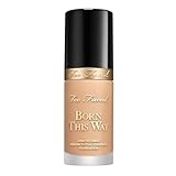 Too Faced Born This Way Natural Finish Longwear Liquid Foundation | Medium-To-Full Coverage | Hydrating + Oil Free, 1.01 fl. oz.