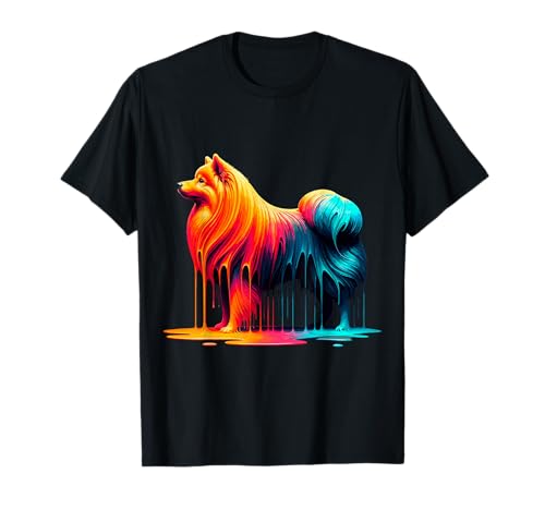 Dripping Paint Art Finnish Spitz T-Shirt