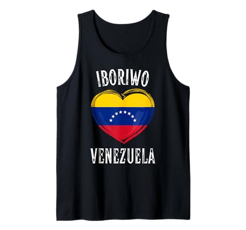 Venezuela Flag Heart Iboriwo City Camiseta sin Mangas