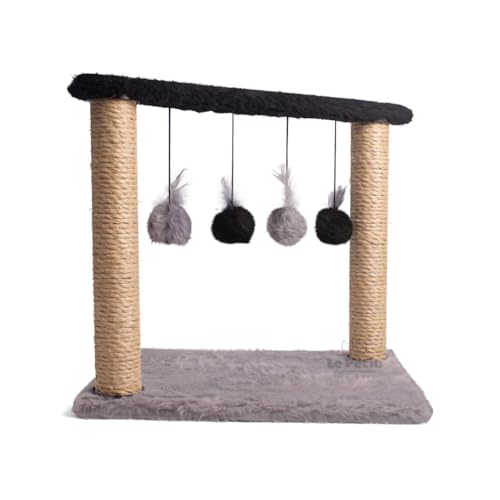 Arranhador para Gatos Poste com 4 brinquedos Cat Line (Lunar Black)