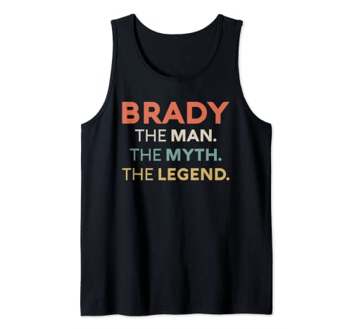 Brady El Hombre El Mito El Nombre De La Leyenda Hombres Personalizados Camiseta sin Mangas