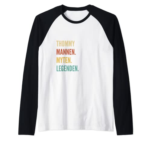 Funny Swedish First Name Design - Thommy Camiseta Manga Raglan