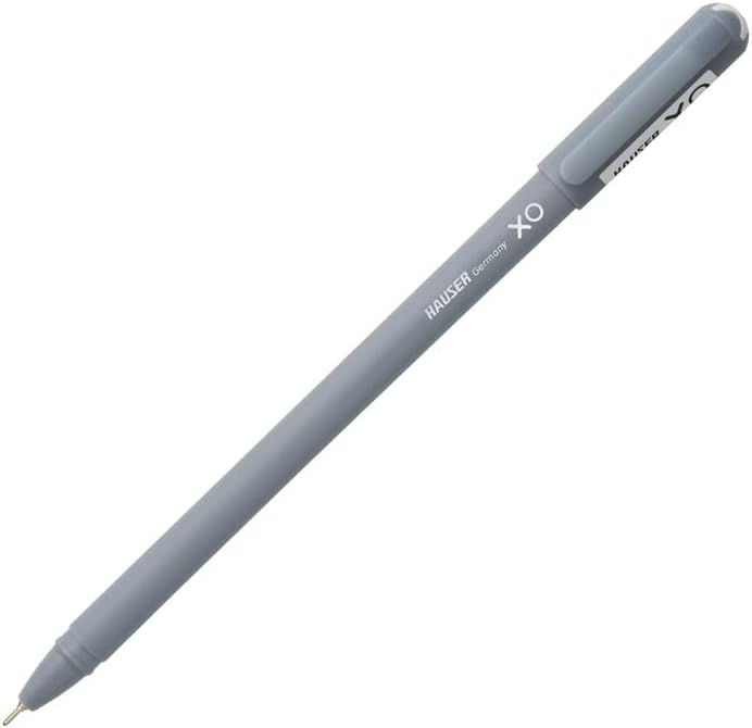 Hauser Xo Ball Pen Wallet Pack | Tip Size 0.7 Mm | Sleek Body & Minimalistic Design | Matt Finish | Solid Body Type | Low Viscosity Ink | Ultra Durable Tip | Black Ink, Set Of 10 Pcs X 3 Pack