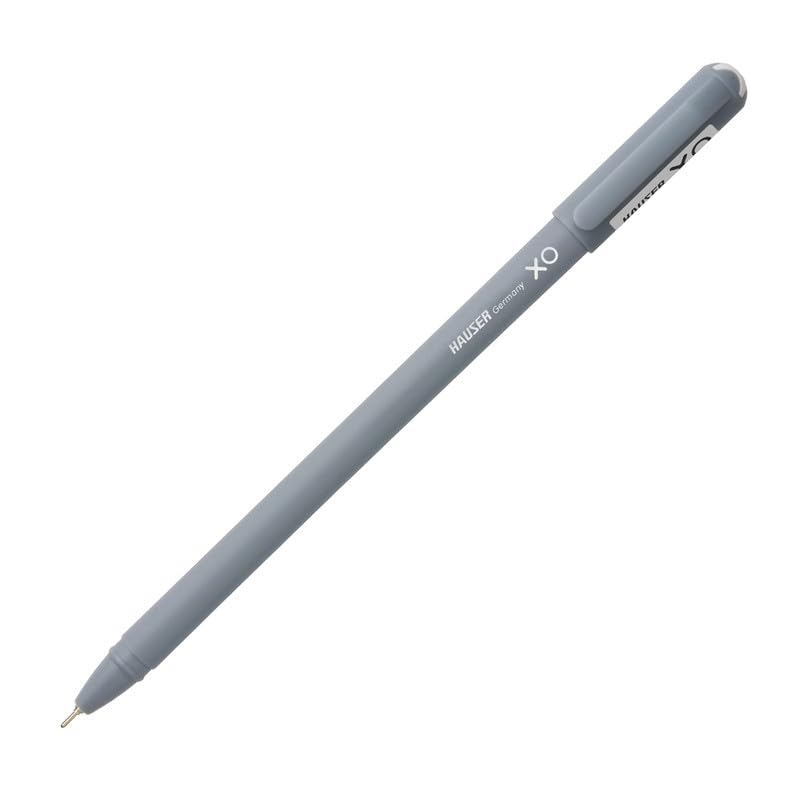 Hauser XO Gelschreiber, 10 Stück Schwarz – Schlankes Design, Glattes Schreibgefühl, Für Schule & Büro