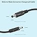 Anti Chew Power Cord, Suitable for Solar Panel Connectors, 5.5 X2.1mm to 4.0x1.7mm Male to Male Dc Power Cord Fully Compatible with Tactacam Reveal/Moultrie/Muddy Trail Cameras (3.3FT)